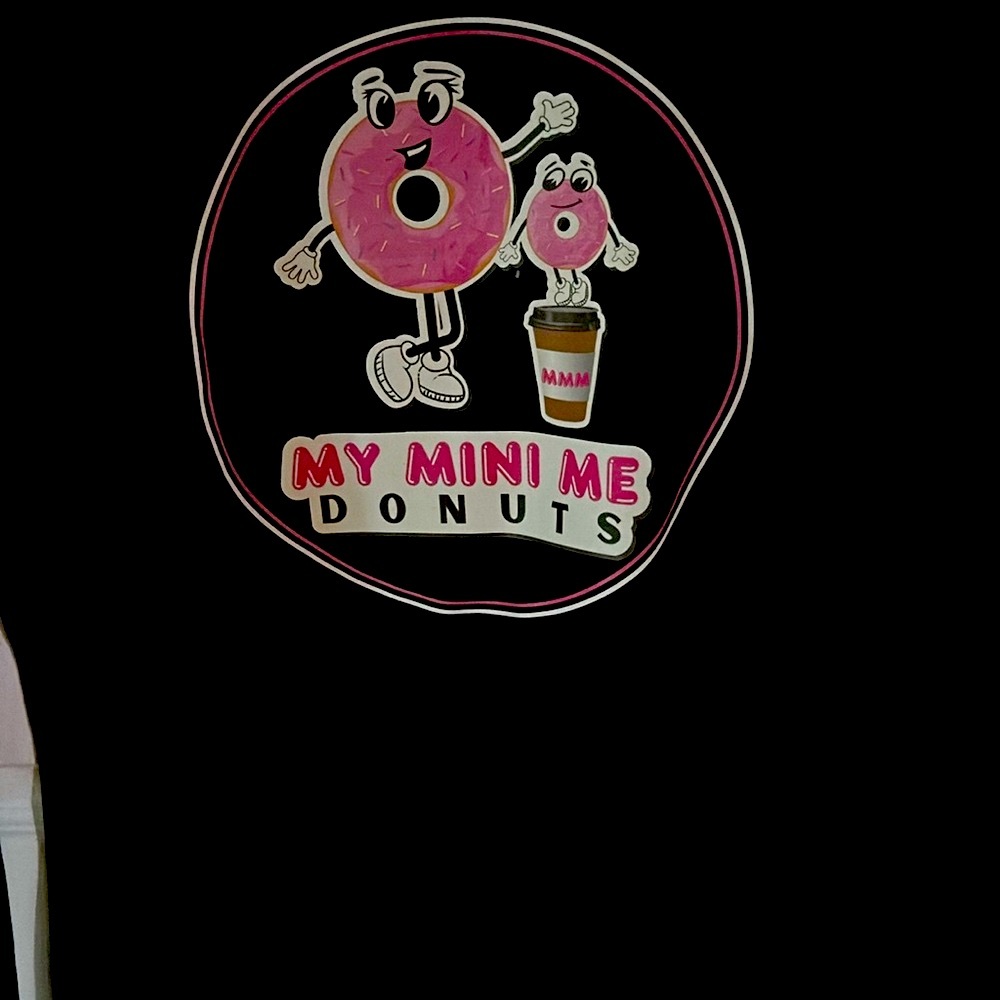 Black Graphic Sweatshirt My Mini Me Donuts Size Medium NEW